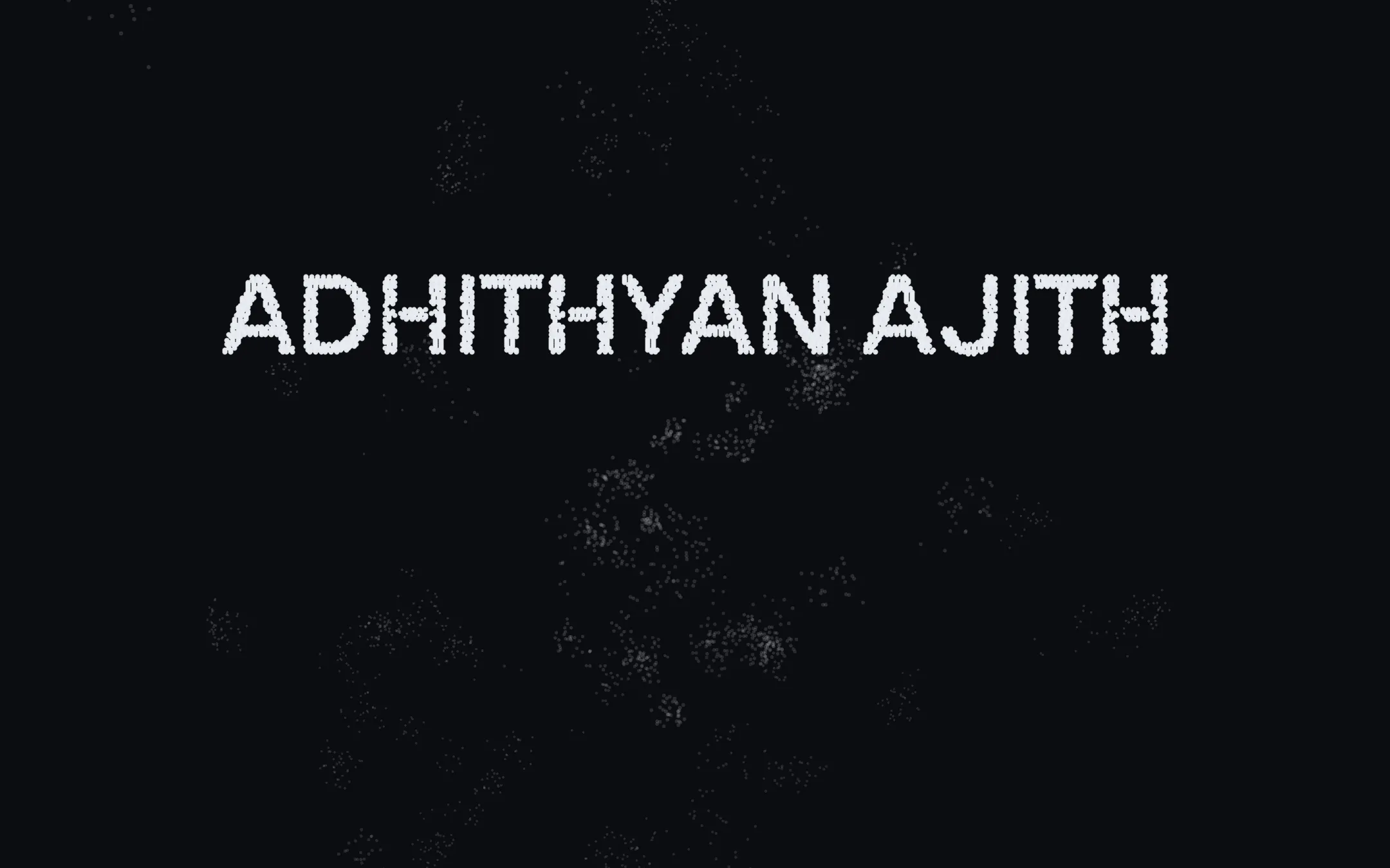 The sentences of this site as points, gathered into the name Adhithyan Ajith.